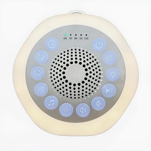 JWANGYUDG White Noise Sound Machine, Portable White Noise Machine, Sound Machine with Night Light, Travel Noise Machine for Home Office, Focus & Sleep