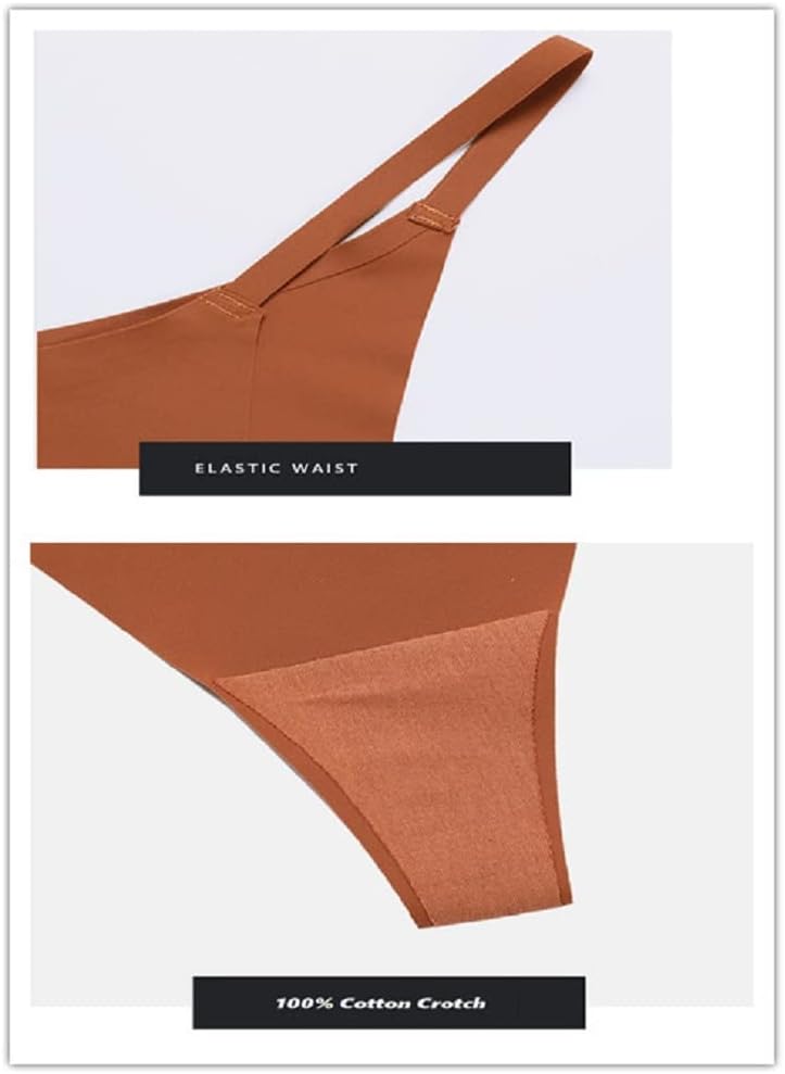 6 Pack G-String Thongs for Women Low Rise Seamless No Show Thong T Back Underwear - Image 4
