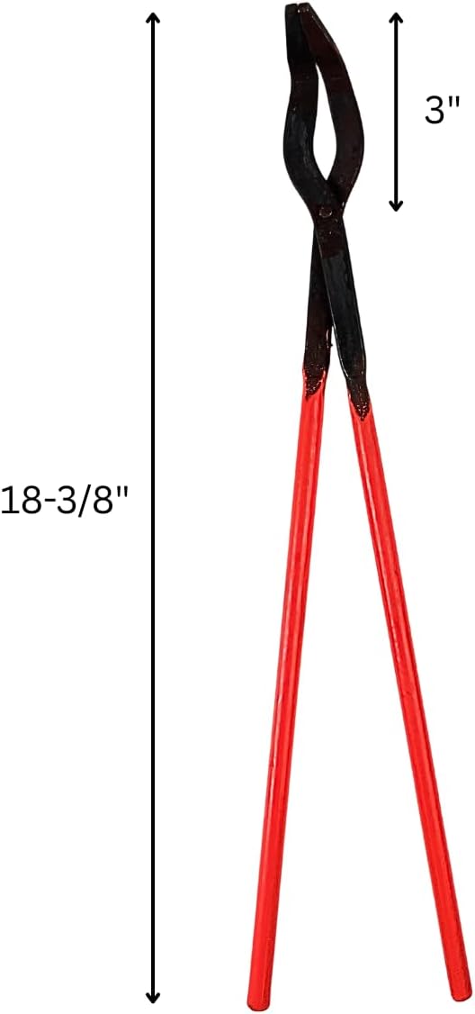 14 Crucible Tongs With Curved Tips | Rubberized Non-Slip Handles | Heat Resistant | Great For Metal Casting, Jewelry Making, Chemistry Lab Environments