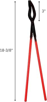 14 Crucible Tongs With Curved Tips | Rubberized Non-Slip Handles | Heat Resistant | Great For Metal Casting, Jewelry Making, Chemistry Lab Environments