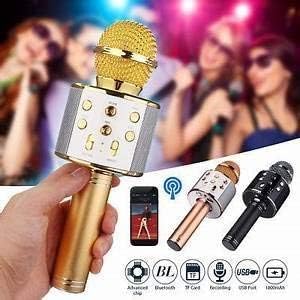 SAHAJ Handheld Mic WS-858 Wireless Bluetooth Karaoke Microphone for Singing with Speaker for All Smartphones (Random Mic Colour)