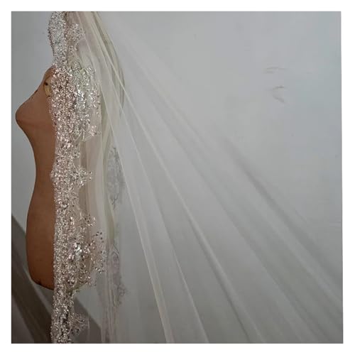 Velo de novia catedral para evitar transparencias sencillas en tu boda 4