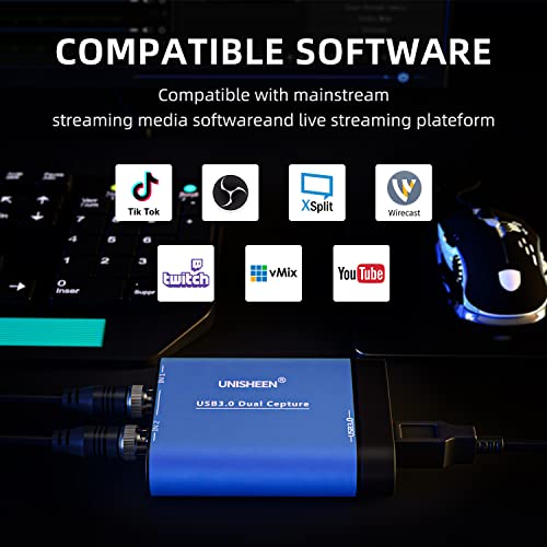 Unisheen Usb 3.0 Sdi Dual Input Capture Card, 1080P Video Broadcast Game Live Stream, Sdi To Usb 3.0 Hd Live Streaming Video Grabber Converter Free Driver…… #TOP7