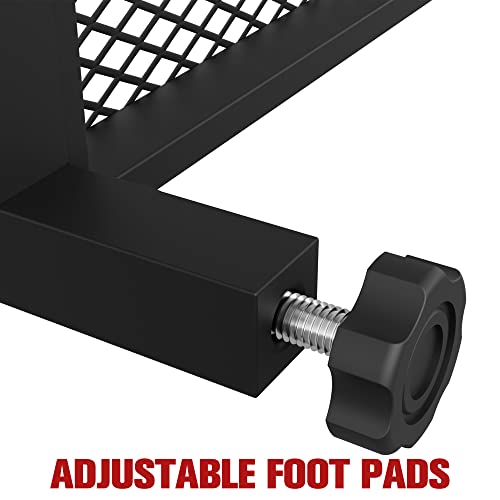 Jinlly Firewood Rack, 17.7 Inch Log Wood Storage Rack Holder With Elk Design, Adjustable Foot Pads And Handle, Outdoor Indoor Iron Fire Wood Rack Holder For Fireplace #TOP5