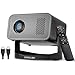 [Built-in Apps & 2026 Upgraded] Mini Projector with Wifi and Bluetooth Portable,Native 1080P 4K Support Auto Keystone Movie Projector Compatible with TV Stick/HDMI/USB, 360° for Bedroom, Outdoor Use