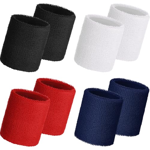 Willbond 8 Stück Sport Schweißbänder Set