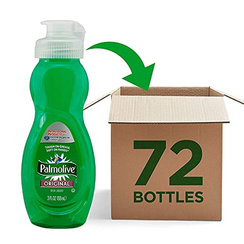 PALMOLIVE Dishwashing Liquid, Travel Dish Soap, Original Scent, Green, 3 Fluid Ounce Bottle (Case of 72) - Total of 216 Fluid Ounces - Dishwashing Liquid - Kitchen Soap & Cleaning Supplies #1