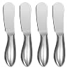 WoneNice Spreader Knife Set 4 Piece Cheese and Butter Spreader Knives One piece Stainless Steel Gifts for Thanksgiving Day Christmas