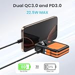 Magnetic Power Bank 10000mAh with 2 Cables & AC Wall Plug - Image 5