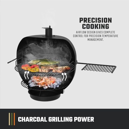 Image of Oklahoma Joe's Blackjack 21.5 in. Heavy-Duty Kettle Charcoal Grill with 382 sq. in. Cooking Area, Black