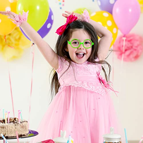 Adxco 30 Pieces Green Glasses Round Glasses Frame No Lenses Dressup Toy Glasses Lensless Glasses Costume Accessories For Cosplay Costume Birthday Party Celebration Supplies Party Favors Gifts #TOP28