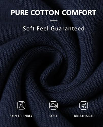 Image of QUALFORT Women's 100% Cotton Lightweight Cardigans Long Sleeve Knitted Button Down Sweater