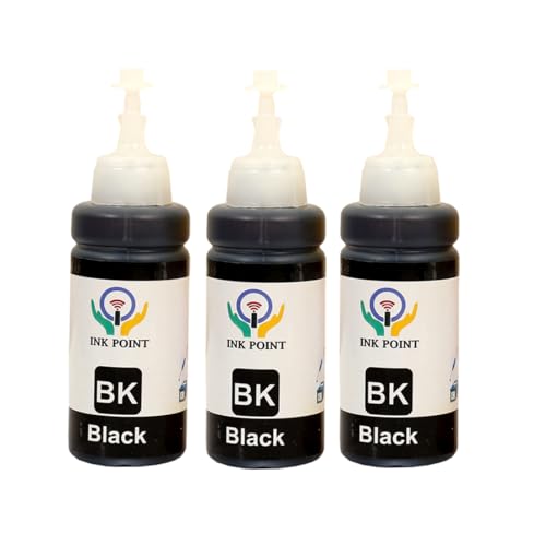 Image of 664 T664 Refill Ink for Epson L130 L360 L380 L361 L565 L210 L220 L310 L350 L355 L365 L385 L405 L455 L485 Printers 100 gm x 4 Bottle (Black)