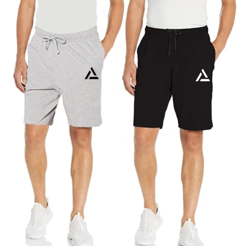Image of KART BLACK Men's Regular Fit Shorts with Pocket|Casual Knit Shorts|Printed Shorts|Over Sized Shorts|(S,M,L,XL,XXL,3XL,4XL,5XL) Combo Pack of 3