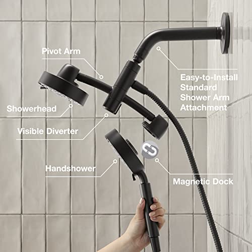 KOHLER 23219GCP Purist 2in1 Multifunction Shower Combo Kit, Rotating Showerhead