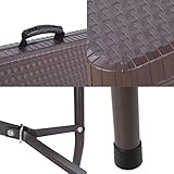 femor Campingtisch Klappbar Klapptisch Rattan-Optik - 4