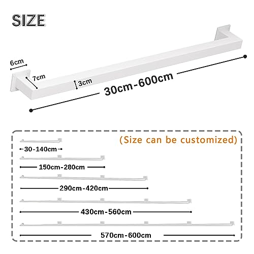 Rampe d'escalier en fer forgé blanc au design épuré et finition haut de gamme de 3,6m