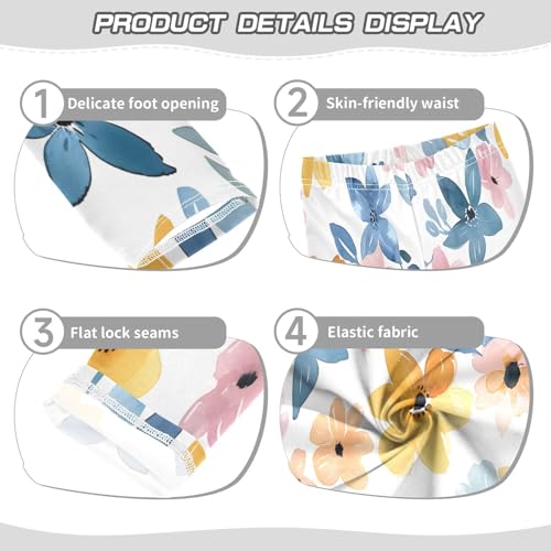Toddler Girls Leggings Printed Yoga Pants Leggings Soft Watercolor Floral for Kids3