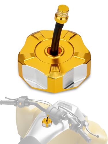 Image of JFG RACING ATV Gas Cap,CNC 6061 Aluminum Fuel Tank Billet Cover for YFZ 450 /YFZ450R /Banshee 350 200 /Raptor 660 350 250 125 /Warrior 350 450 /Kodiak 400 /Grizzly 660 450 400 350 /Bruin 350 250-Gold