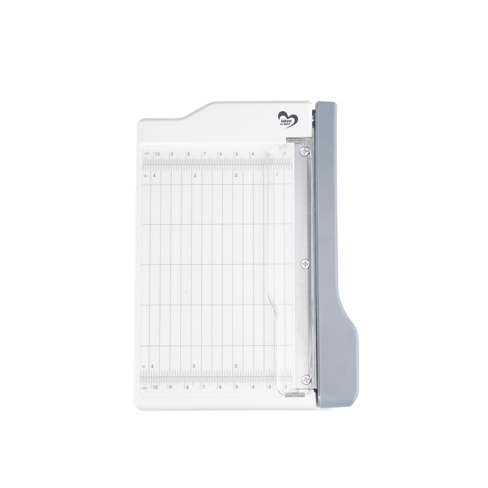 Ideen mit Herz | Mini cortador de palanca | cortador apilable | DIN A5 | 13,5 cm x 19,5 cm