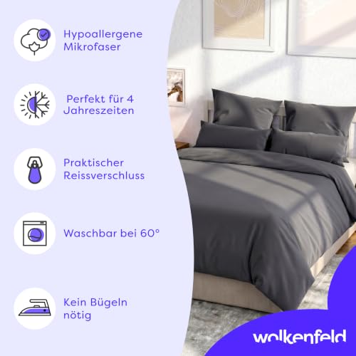 Wolkenfeld Mikrofaser Bettwäsche 155x200 cm – Kuschelig Weich, Bügelfrei & Doppelt Gebürstet – Oeko-TEX Bettwäsche-Sets… – Ansicht 3