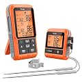 TempPro TP826 500FT Wireless Meat Thermometer, Dual Meat Probe Cooking Thermometer with HI/Low Alert, Food Grill Temperautre Probe for BBQ, Smoker, Oven, Grilling Gift (Previously ThermoPro)
