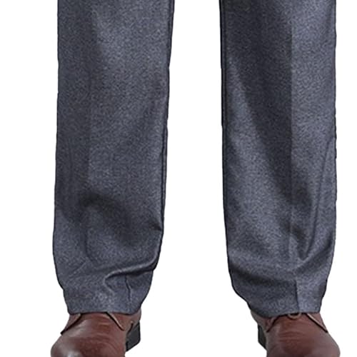 Pleated Slim Fit Stretch Dress Pants Men Flat Regular Fit Business Pant Elastic Waist Relaxed Fit Chino Pant3