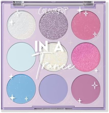 ColourPop Eyeshadow Palette - Eye Makeup Palette with Matte, Metallic, Matte Sparkle & Glitter Finishes - High-Pigment Eye Makeup with a Long-Wearing Formula - In a Trance (0.3 oz)