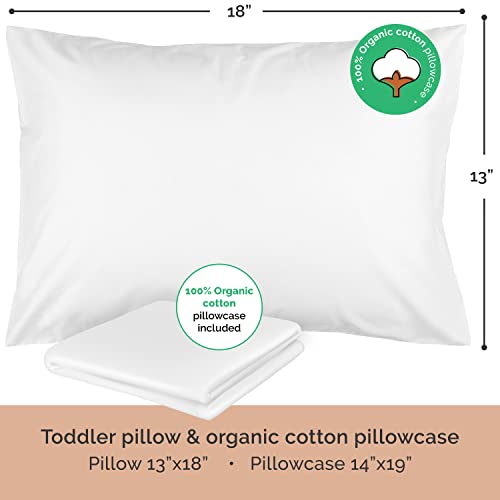 My Little North Star 4328028765 Toddler Pillow With Pillowcase - 13X18 Soft Organic Cotton Toddler Pillow thumb #1