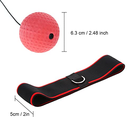 Image of Pssopp Adjustable Punch Speed Headband Ball, Ball with String, Great for Training Hand Eye Coordination Boxing Punching Speed