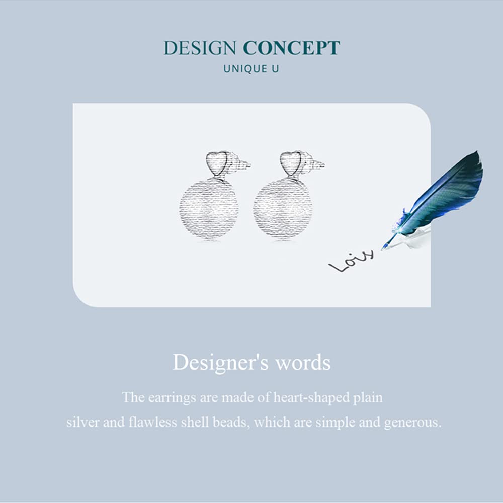 WBDWWTD 925 Sterling Silber Perlen-Creolen für Frauen, baumelnde Perlen-Tropfenohrringe, Geschenke