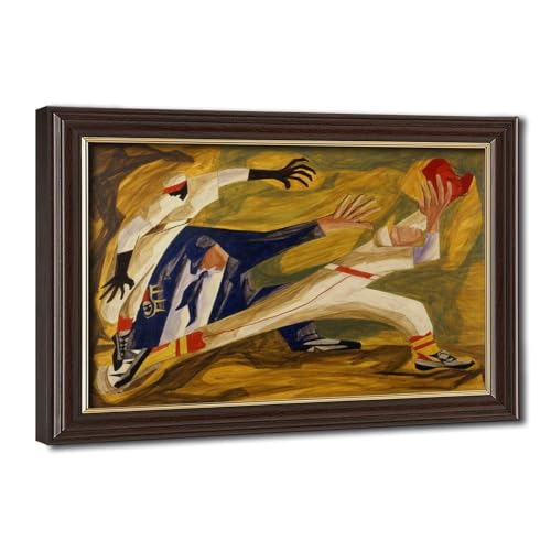 Impression sur toile d'art Jacob Lawrence - Toile de lin et cadre de suspension de qualité