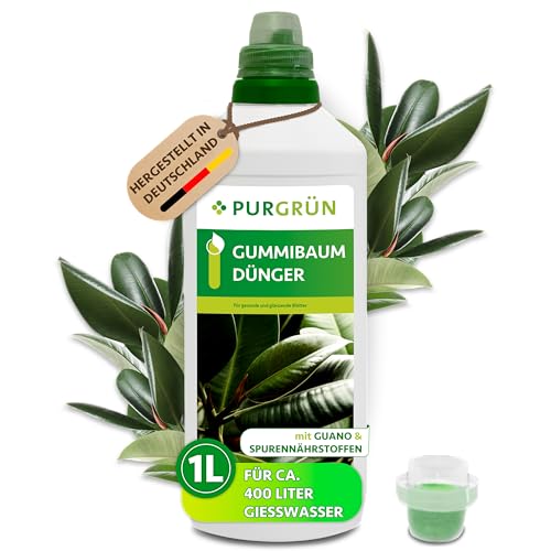 Purgrün® Gummibaum-Dünger 1 Liter – Glänzende Blätter und...