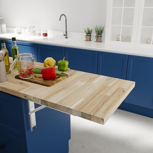 Howizz Acacia Butcher Block Countertop 24 x 18 x 1.5 Pulgadas, Tabla de Madera Sólida miniatura 2