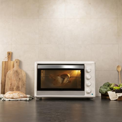 Cecotec Horno Convección de Sobremesa de 60 Litros Bake&Toast 6090 White Gyro. 2200 W, Luz Interior, 12 Funciones, Temperatura hasta 230º, Puerta de doble Cristal, Incluye Rustidor Giratorio - imagen 6