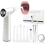 Tonsil Stone Remover Tool with 6-Level Suction for Bad Breath Prevention Dental Care Set – 3Pcs Tartar Scrapers, Plaque Remover & Mirror, 304 Stainless Steel Teeth Cleaning Tools (Black)