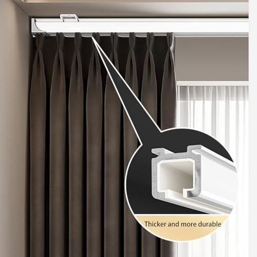 Tringle à rideau en alliage d'aluminium robuste design épuré et fixation murale solide
