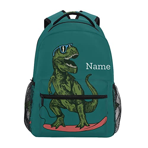 senya Custom-Add Name-School College Backpack Rucksack Travel Bookbag Outdoor Skateboard Dinosaur