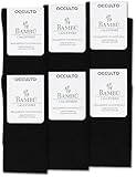 Occulto Calcetines Bambú para Hombre & Mujer 6 Pares (modelo: Jona) Negro 39-42