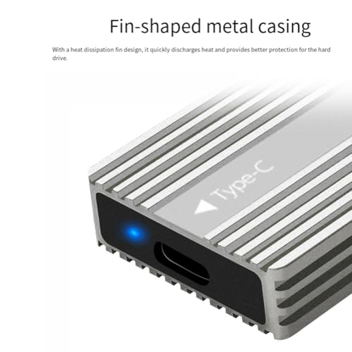 Caja metálica para SSD M.2 con disipador y USB 3.2 Tipo-C miniatura 7