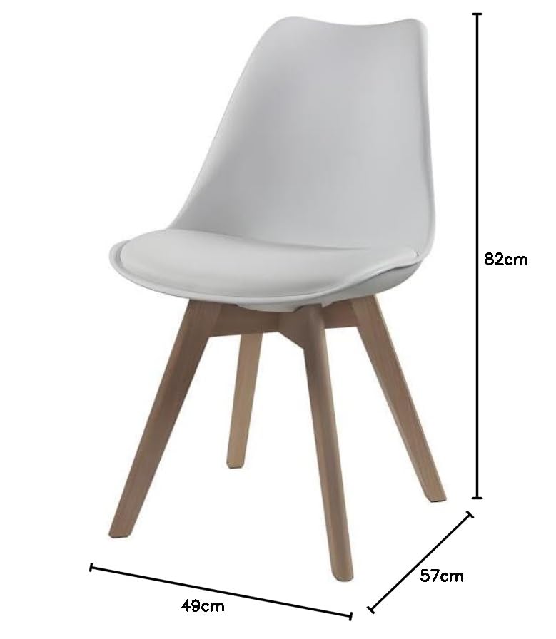 Vente-unique Kinderstuhl 2er-Set - Weißer Stuhl Mit Armlehnen Aus Polypropylen & Buche