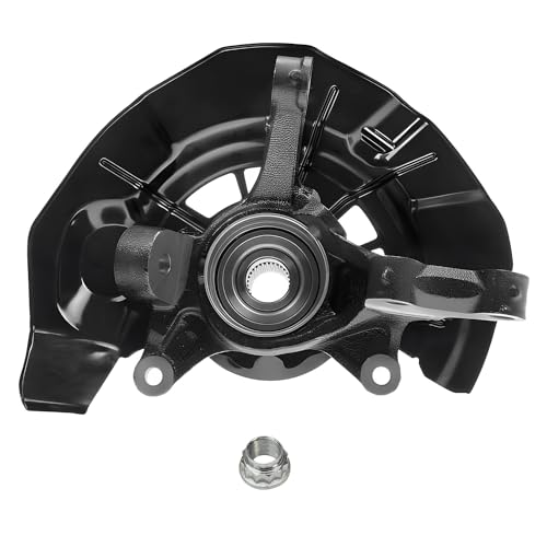 Image of Detroit Axle - Front 2pc Steering Knuckles for Lexus RX330 RX350 RX400h Toyota Highlander, 2 Steering Knuckles & Wheel Hub Bearings Replacement