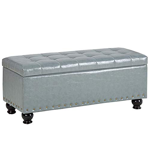 Repose-pieds ottoman rectangulaire avec coussin et capacité charge 150kg