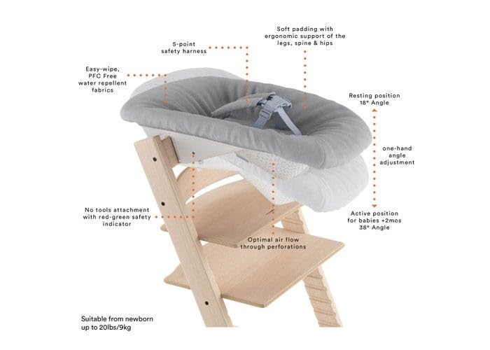 Amazon.com : Tripp Trapp Newborn Set, Grey - Convert The Tripp Amazon.com : Tripp Trapp Newborn Set, Grey - Convert The Tripp