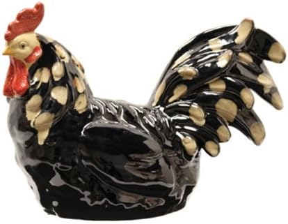 TIC Collection 35-093 Whimsical Black Rooster Statue