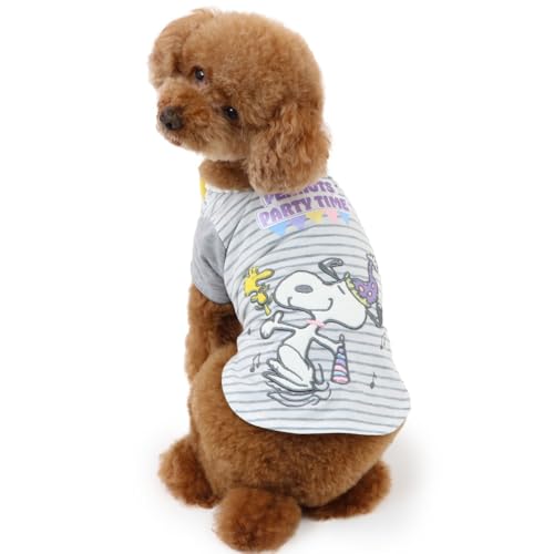 ペットパラダイス 犬 服 スヌーピー パーティー Tシャツ ボーダー 【参考 DS 中くらいダックス (〜5kg) ペットパラダイス国内直営店72店舗展開2025/10/1時点】