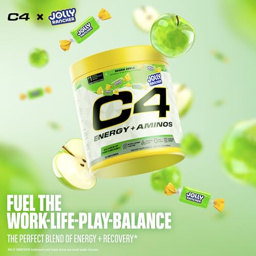 C4 Energy + Aminos Powder, Jolly Rancher Green Apple, 30 Servings - image 5