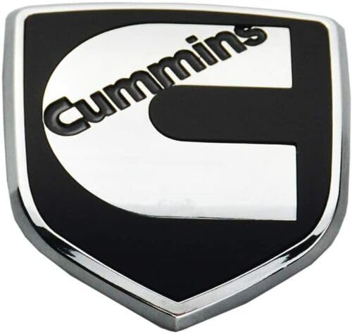 Image of 1Pcs Compatible with Head Front Cummin Emblem 3D Badge Nameplate Replacement for 3rd gen 03-09 Cummin (Chrome Black)