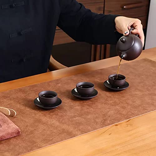 Chemin de table en cuir imperméable anti-tache pour protéger vos meubles