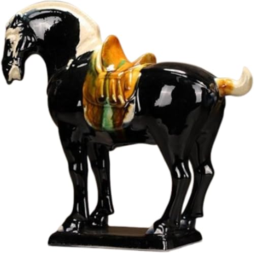 Idée cadeau statue cheval céramique émaillée Tang originale